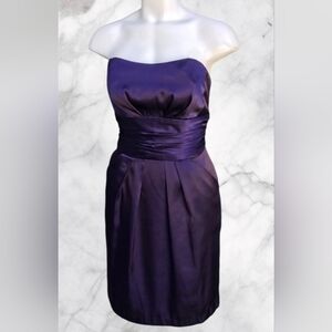 David's Bridal Ruched Empire Waist Sleeveless Dress 10 EUC